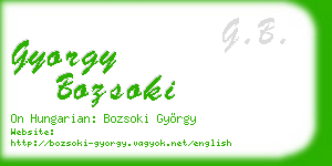 gyorgy bozsoki business card